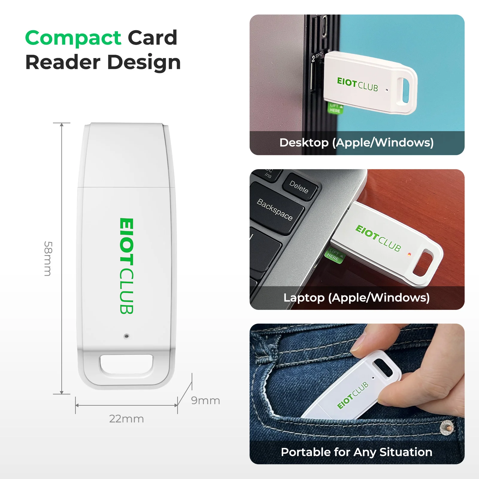 EIOTCLUB eSIM Card & Reader Bundle - Physical eSIM Card for Unlocked Android/iPhone/Router, Unlimited Downloads, Global Travel (USA/Europe/200+ Countries), Windows & macOS Support - Image 4