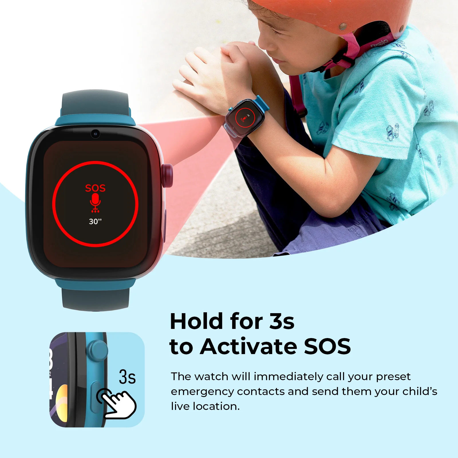 EIOTCLUB Kids Smart Watch MX3 (US Version) - 4G Video Call, GPS Tracker with Pre-installed SIM Card & 7-Day Free Trial - School Mode, SOS, IP68 Waterproof Children Smartwatch - Image 5